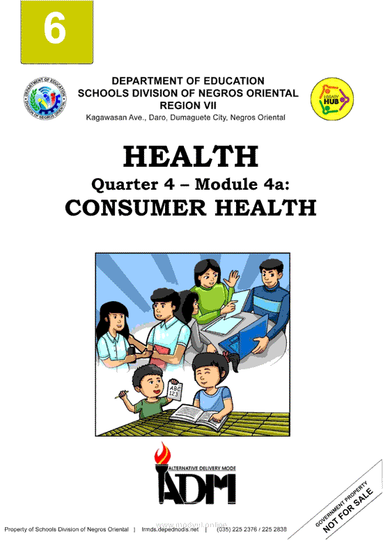 HEALTH Quarter 4 – Module 4a: CONSUMER HEALTH