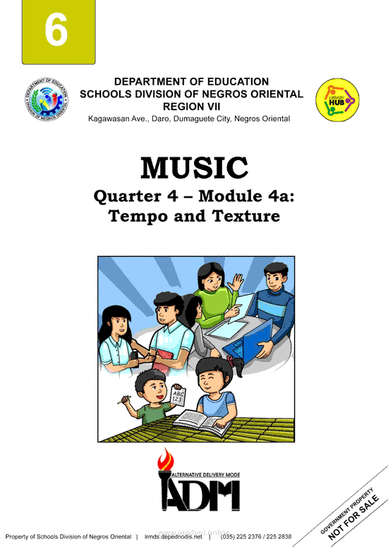 MUSIC Quarter 4 – Module 4a: Tempo and Texture