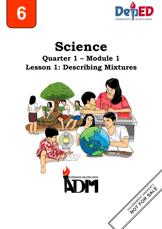 Science 6 Module 1 - Lesson 1: Describing Mixtures