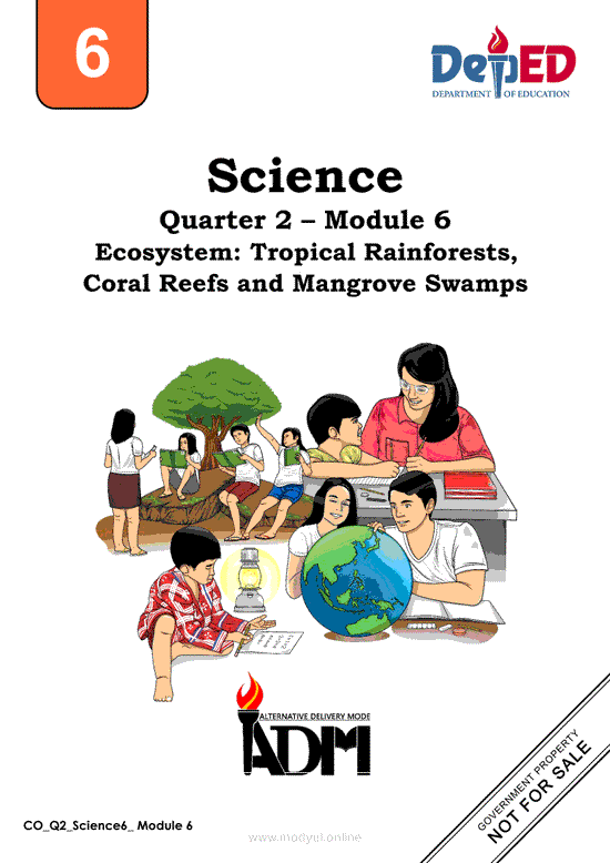 Science 6 Quarter 2 – Module 6 Ecosystem: Tropical Rainforests, Coral Reefs and Mangrove Swamps