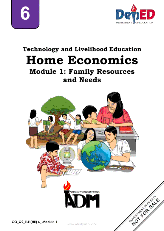 TLE 6 Home Economics Module 1: Family Resources and Needs