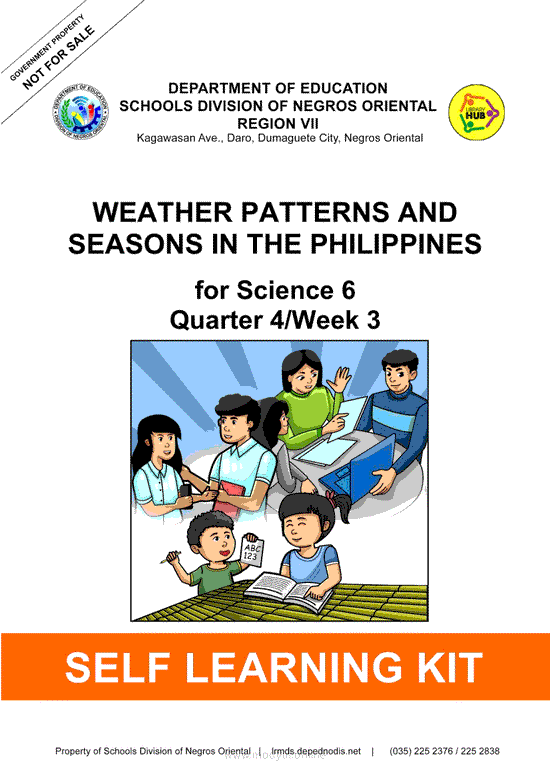 WEATHER PATTERNS AND SEASONS IN THE PHILIPPINES for Science 6 Quarter 4/Week 3